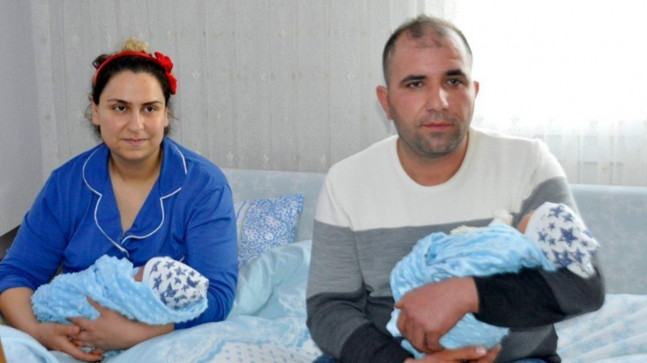 Gaziantepli depremzede çiftin ikizleri Fethiye’de doğdu
