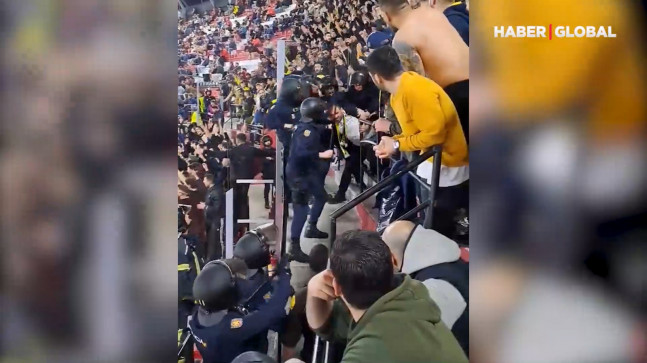İspanyol polisten Fenerbahçe taraftarına coplu müdahale!