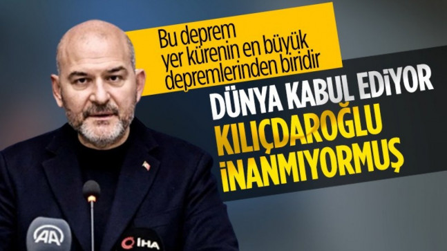 Süleyman Soylu’dan asrın felaketi söylemine ‘algı operasyonu’ diyen Kılıçdaroğlu’na yanıt