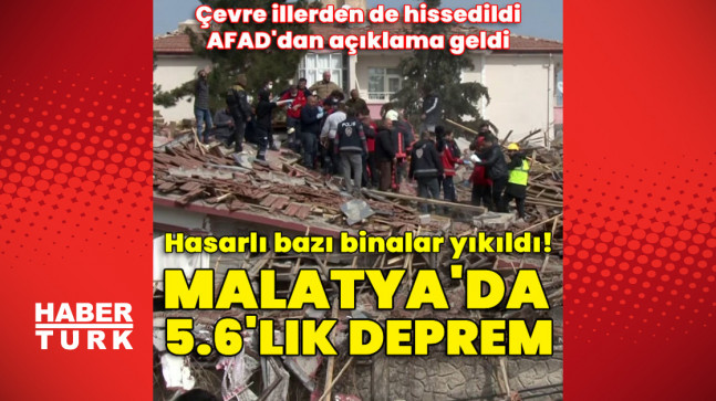 SON DAKİKA DEPREMLER: Malatya’da 5.6 büyüklüğünde deprem