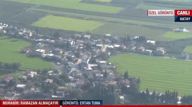 A Haber canlı yayında ekranlara taşıdı! İşte Hatay’daki büyük yıkımın havadan görüntüsü