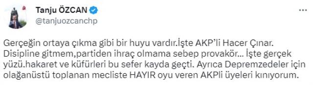 AK Partili meclis üyesinin su şişesi fırlattığı Tanju Özcan: İşte partiden ihraç olmama sebep olan provokatör