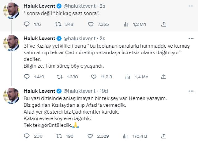 Kızılay, Ahbap'a çadır mı sattı? Ses getiren iddiaya Haluk Levent ve Kızılay cephesinden art arda yanıtlar