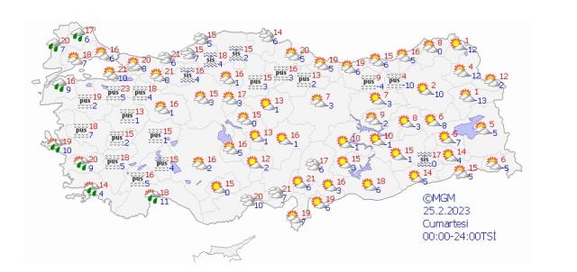 Hafta sonu yağmur var mı? Bu hafta sonu yağmur yağacak mı? 25-26 Şubat hava yağmurlu mu? 25-26 Şubat hafta sonu hava durumu nasıl olacak?