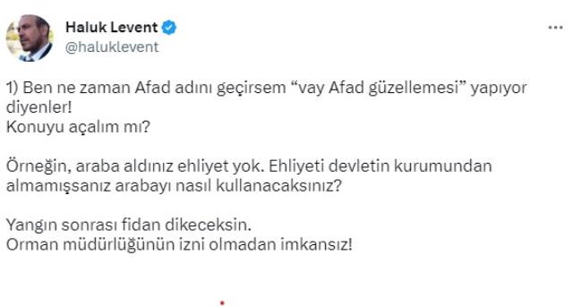 Haluk Levent kendisi için 'AFAD güzellemesi yapıyor' diyenlere böyle yanıt verdi: Devlet karşıtı değiliz