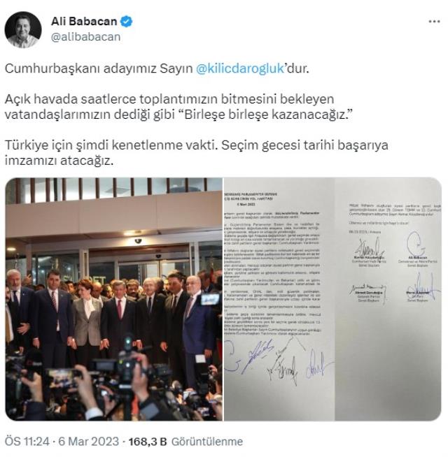 Aday açıklanırken yüzü asık olduğu görülen Akşener, yaptığı paylaşımla sessizliğini bozdu: Tarih yazacağız!