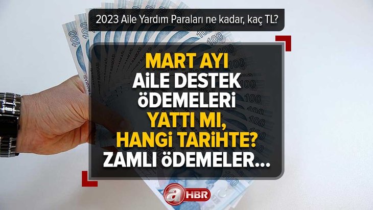 Mart ayı Aile Destek Ödemeleri yattı mı, hangi tarihte yatacak? 2023 Zamlı yardımlar yatacak mı? Aile Yardım Paraları ne kadar, kaç TL?