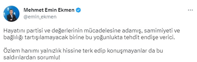 'Tehdit mesajları alıyorum' diyen AK Partili Zengin'e Deva Partisi'nden destek: Endişe verici